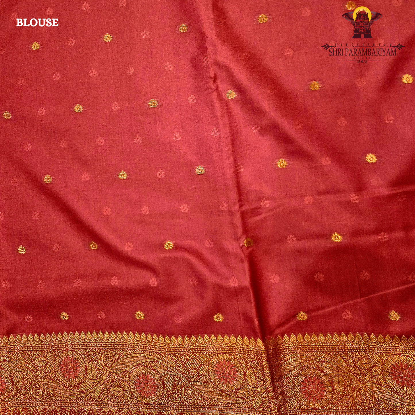 Bright burnt orange / copper orange Saree