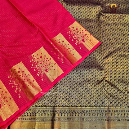 Bright Rani Pink Saree