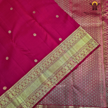 A bright Red with Gold Zari Saree