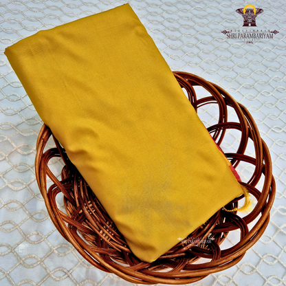 Rich mustard yellow / golden yellow Saree