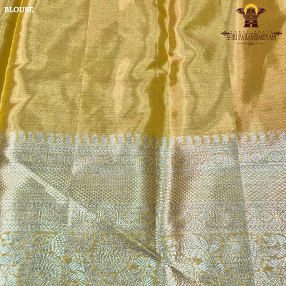 Elegant Champagne Gold / Light Gold with Multicolor motifs Saree