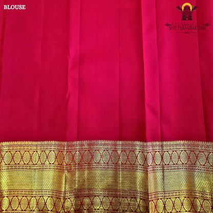 A bright Red with Gold Zari Saree