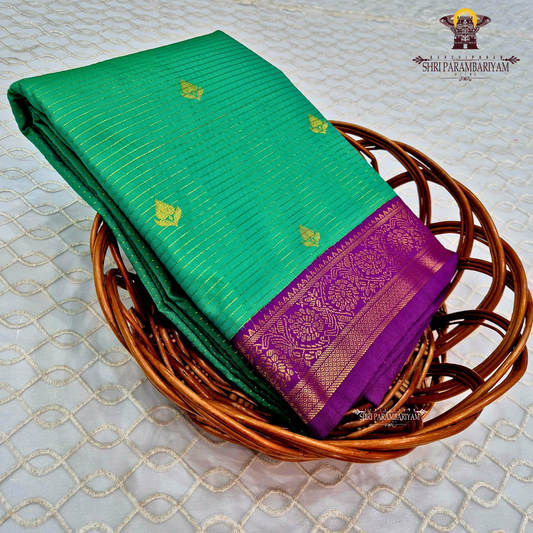 Rich emerald green Saree
