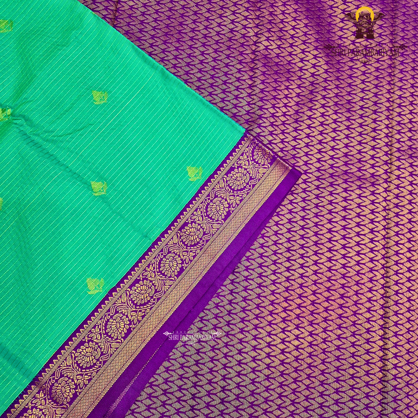 Rich emerald green Saree