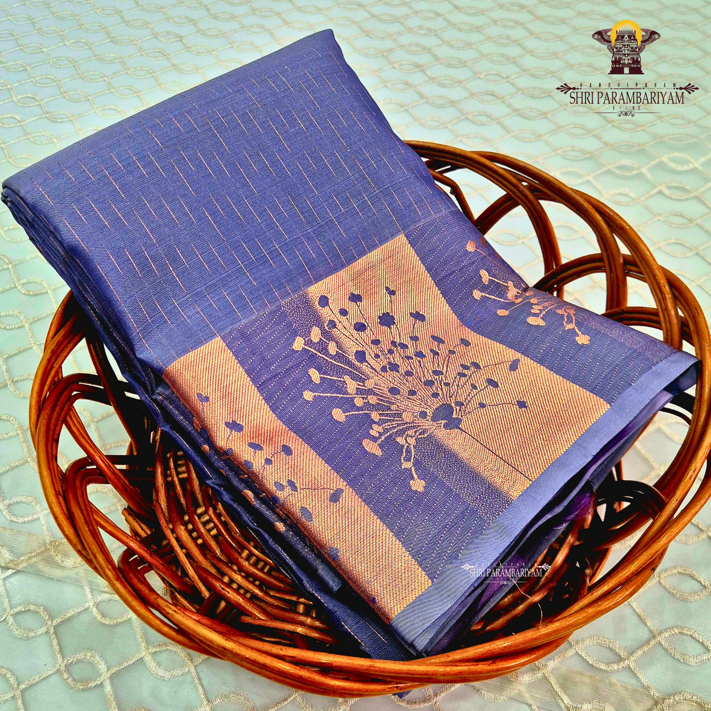 Dusty Blue / Steel Blue Saree