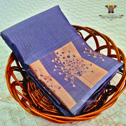 Dusty Blue / Steel Blue Saree