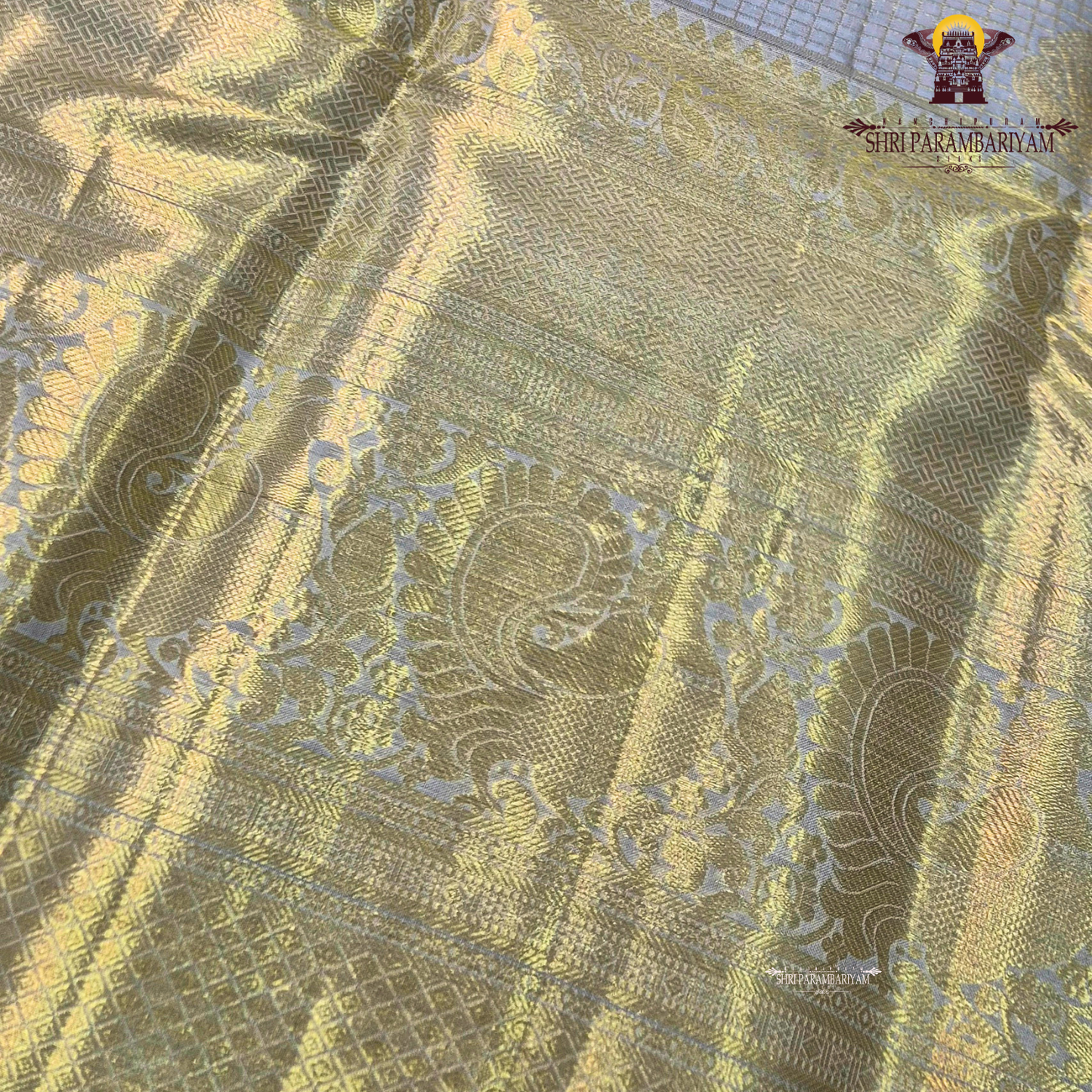 Elegant powder blue (pastel ice blue) shade is beautifully enhanced Saree
