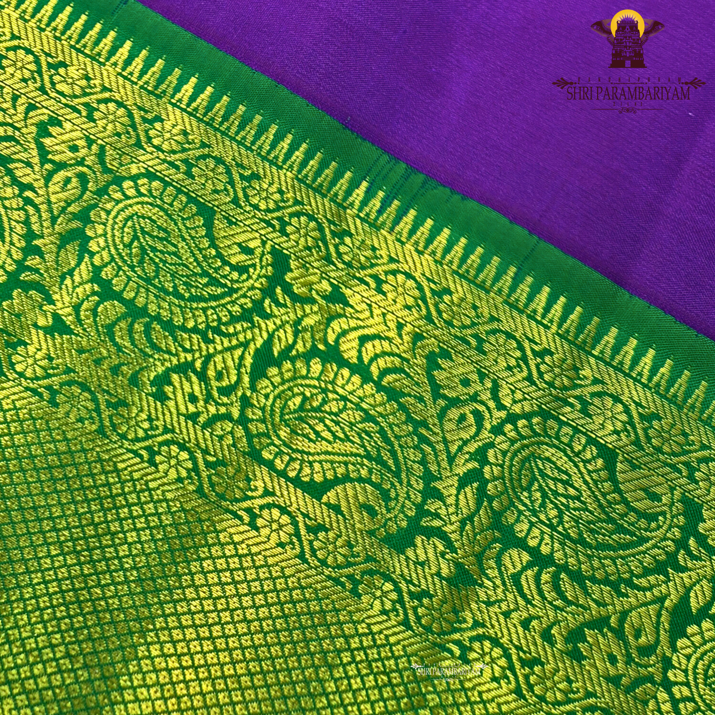 Astunning royal purple body adorned with beautifully woven traditional Saree