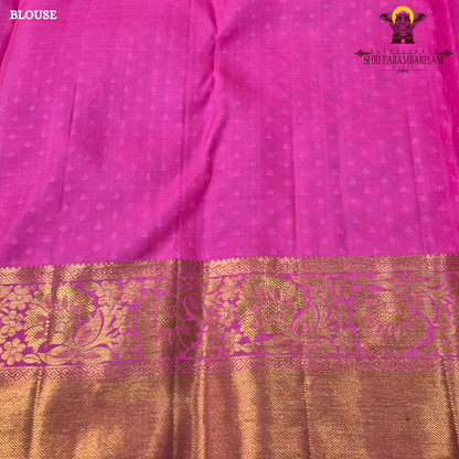 Peacock green (teal green) body with rich pink contrast border & pallu Saree