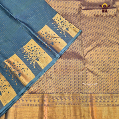 Dusty Blue / Steel Blue Saree
