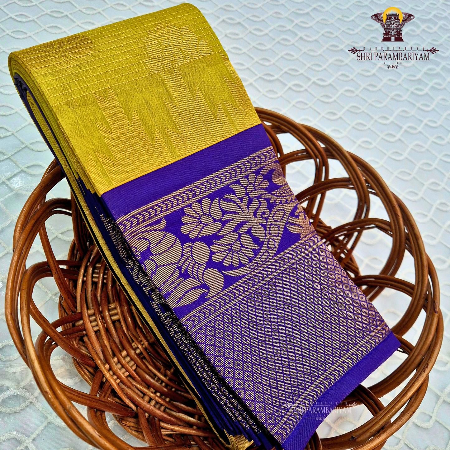 Mustard yellow (golden tone) Saree