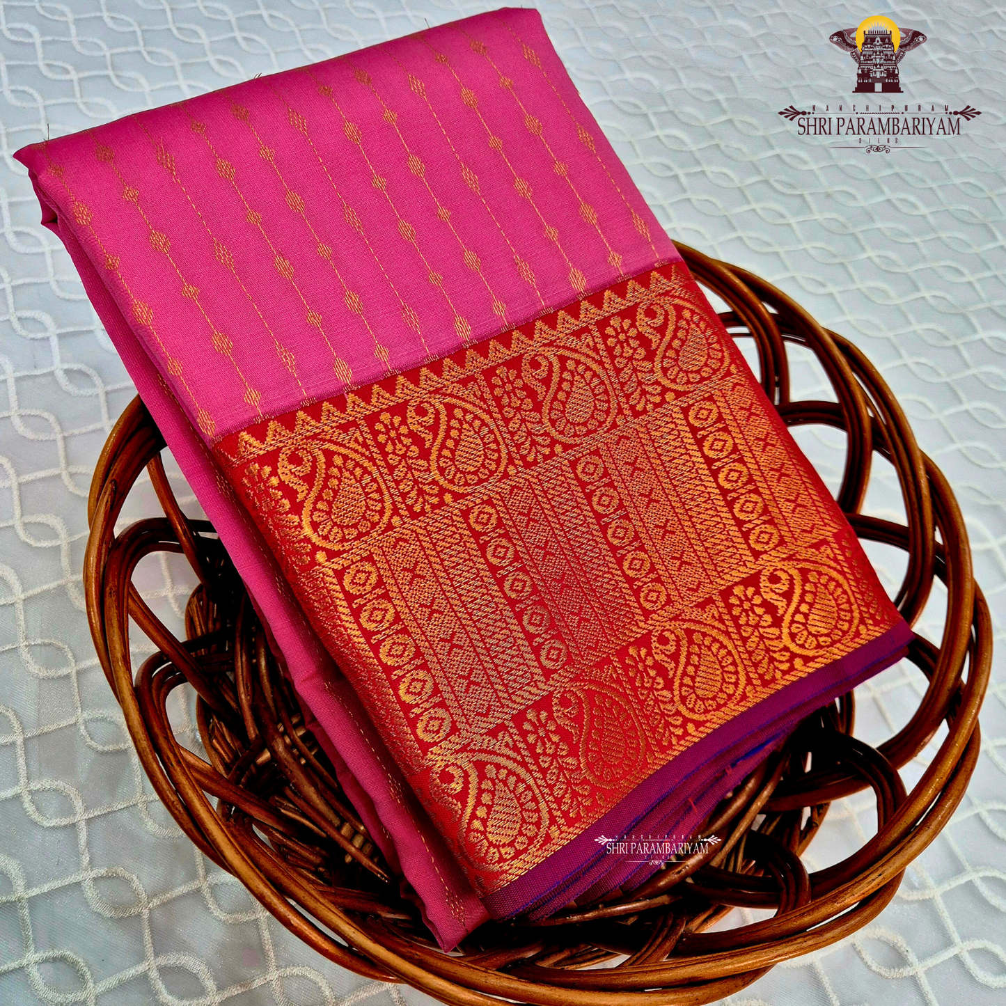 Bright Rani Pink Saree