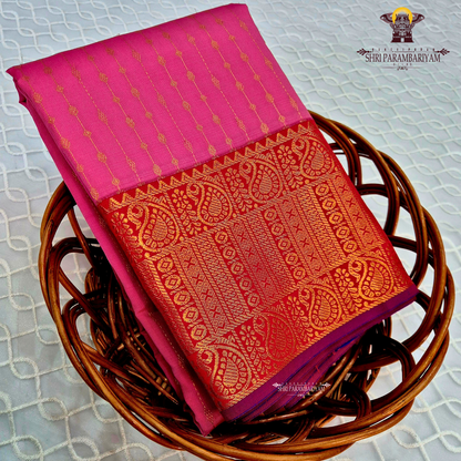 Bright Rani Pink Saree