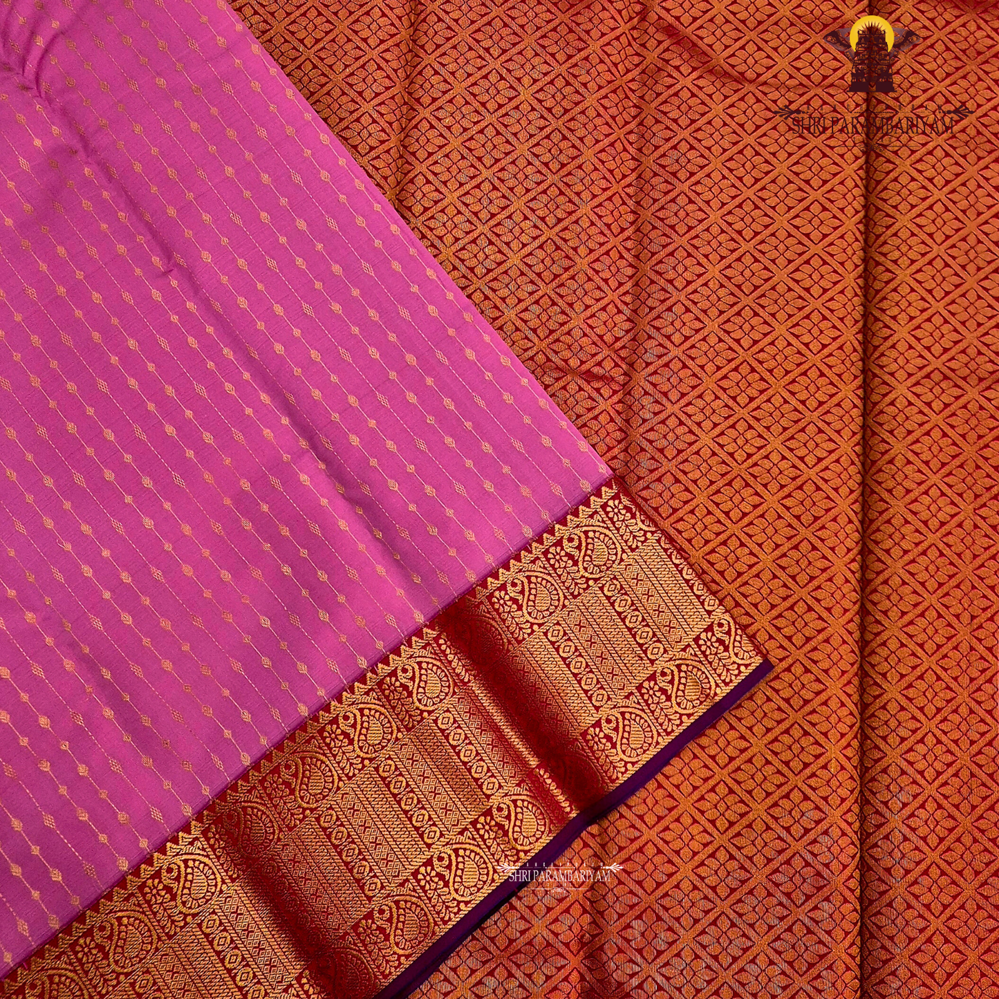 Bright Rani Pink Saree