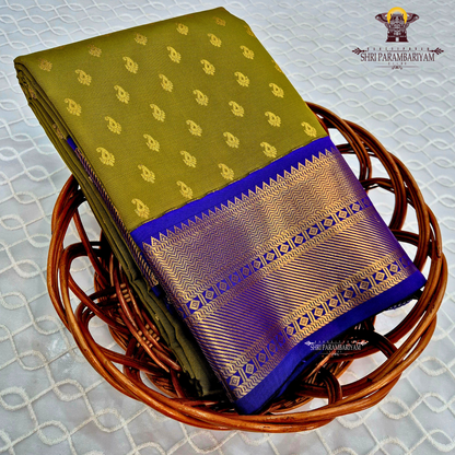 Rich Olive Green / Mehndi Green Saree