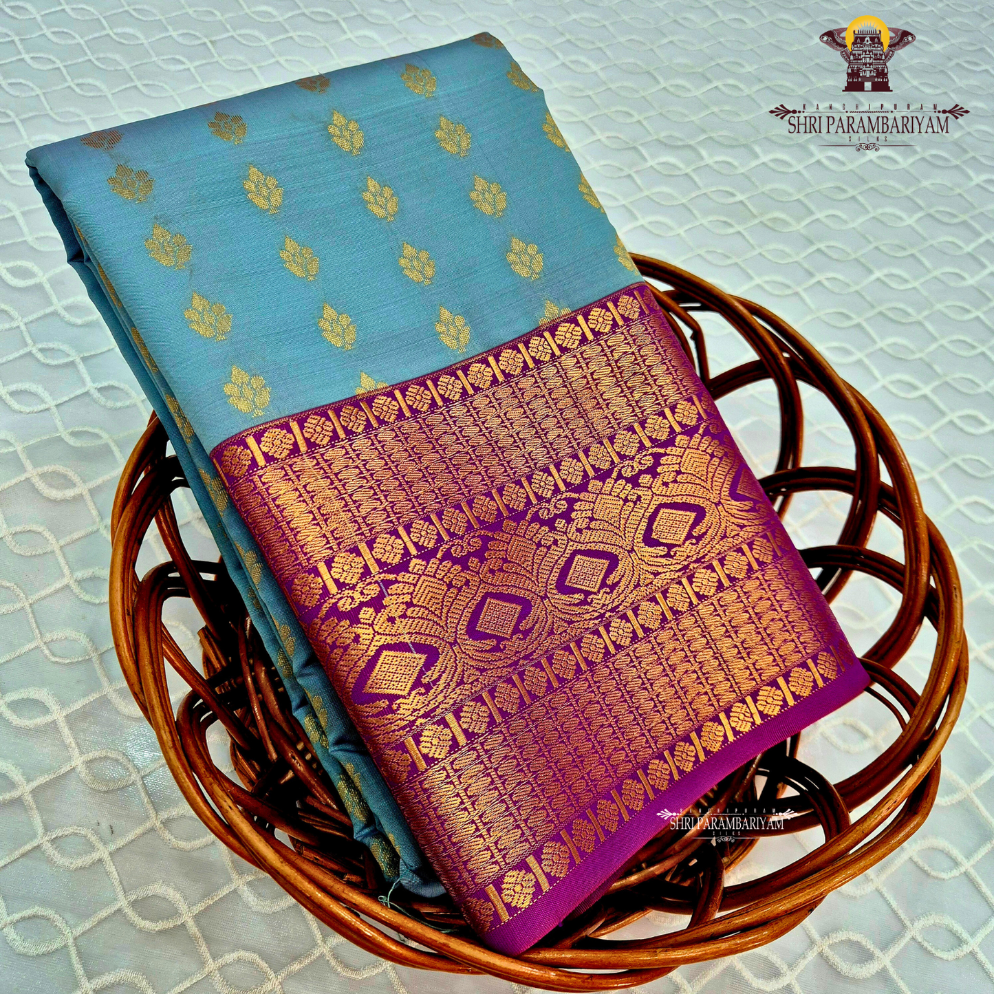 Elegant Teal Blue Saree
