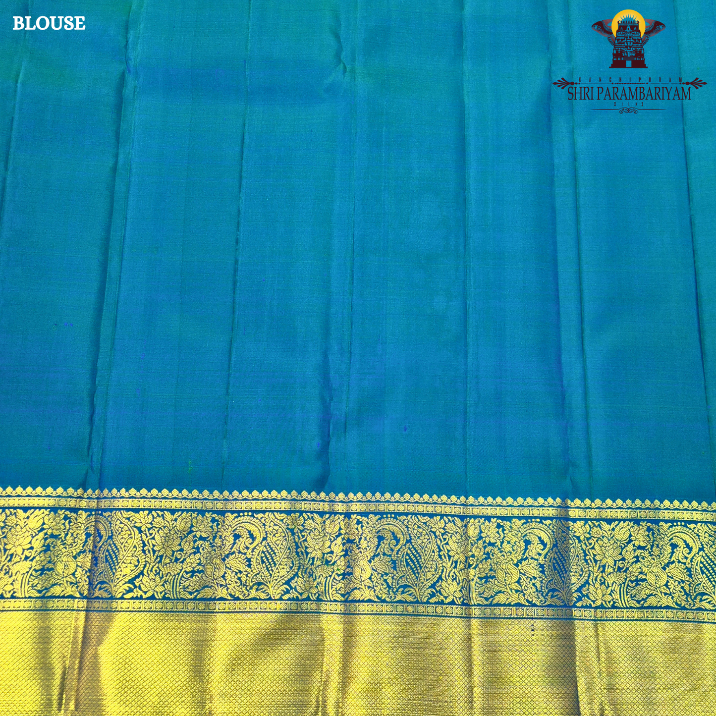 A elegant Royal Blue with Rich Gold Zari Saree