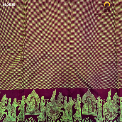 A rich and vibrant bridal red with lustrous gold zari work—classic Saree