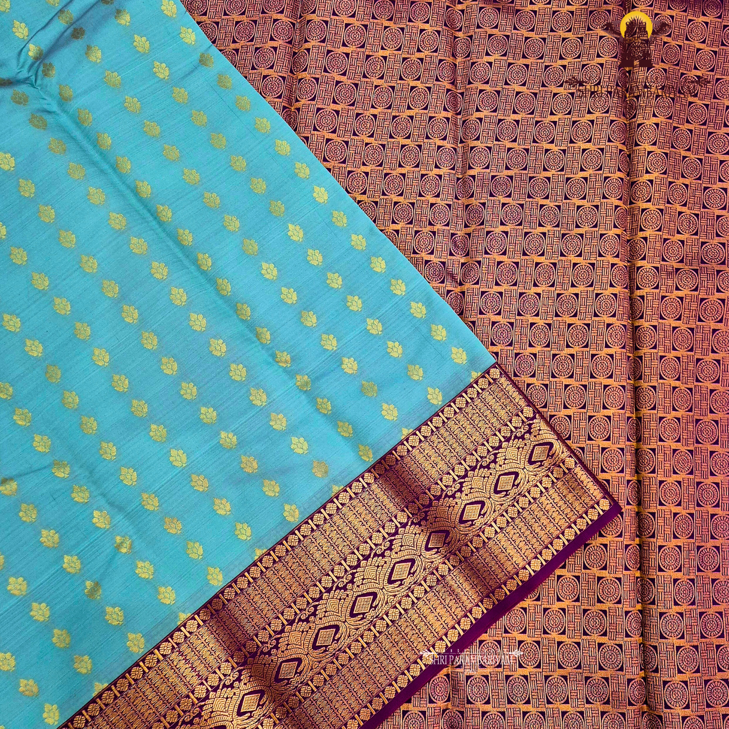 Elegant Teal Blue Saree