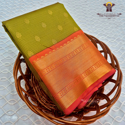 Olive Green Saree