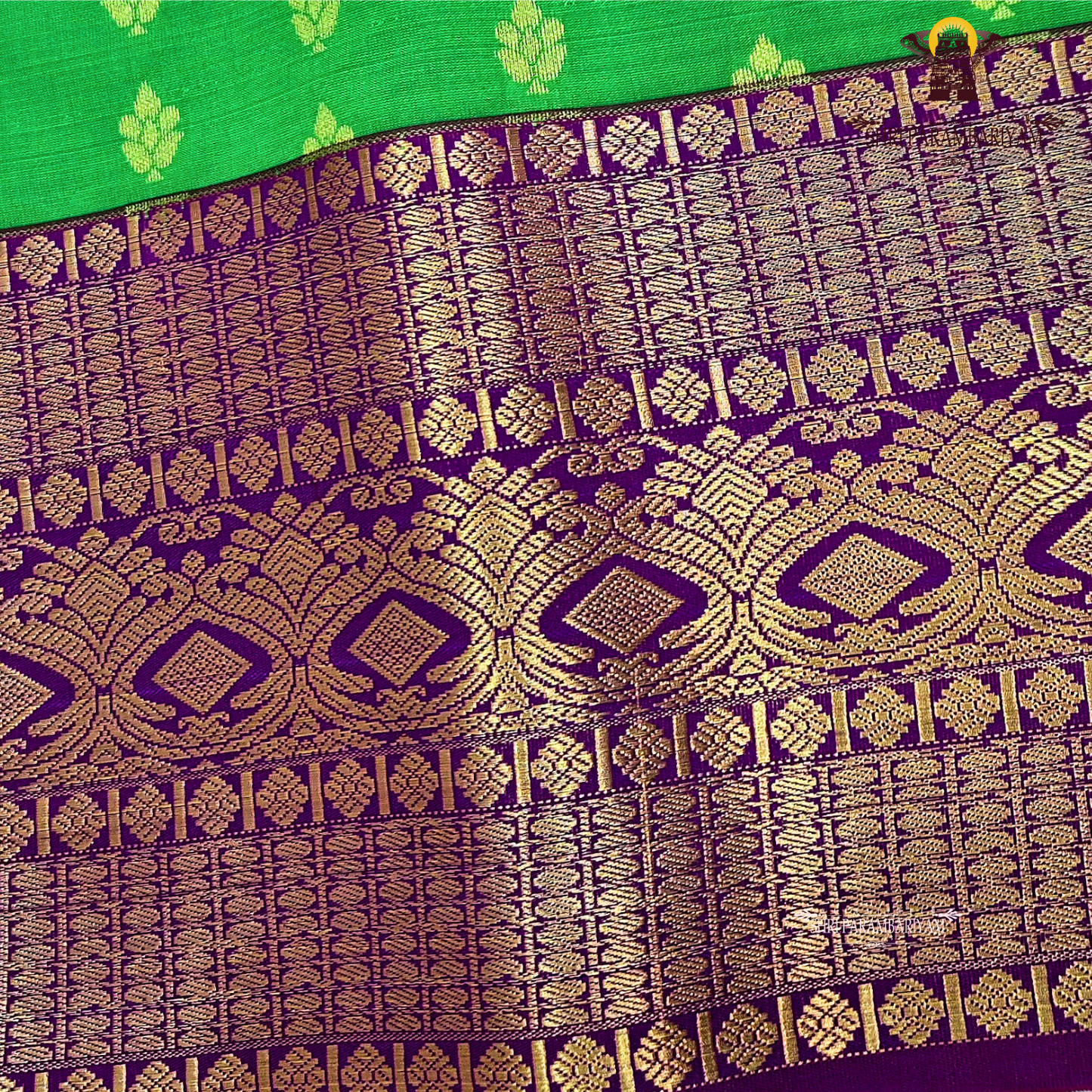 Bright Emerald Green Saree