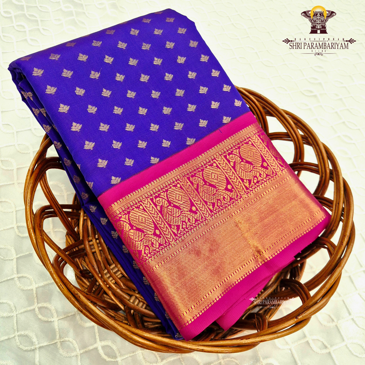 Rich royal blue / deep violet blue Saree