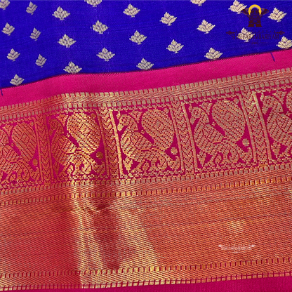 Rich royal blue / deep violet blue Saree