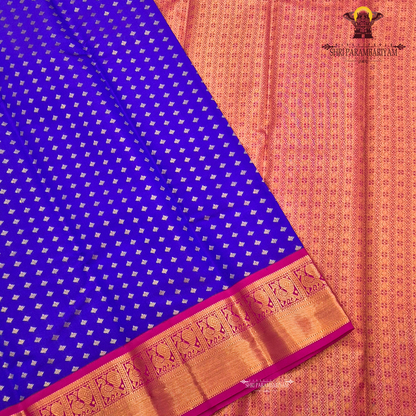 Rich royal blue / deep violet blue Saree