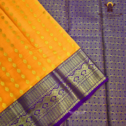 Warm burnt orange / temple orange Saree