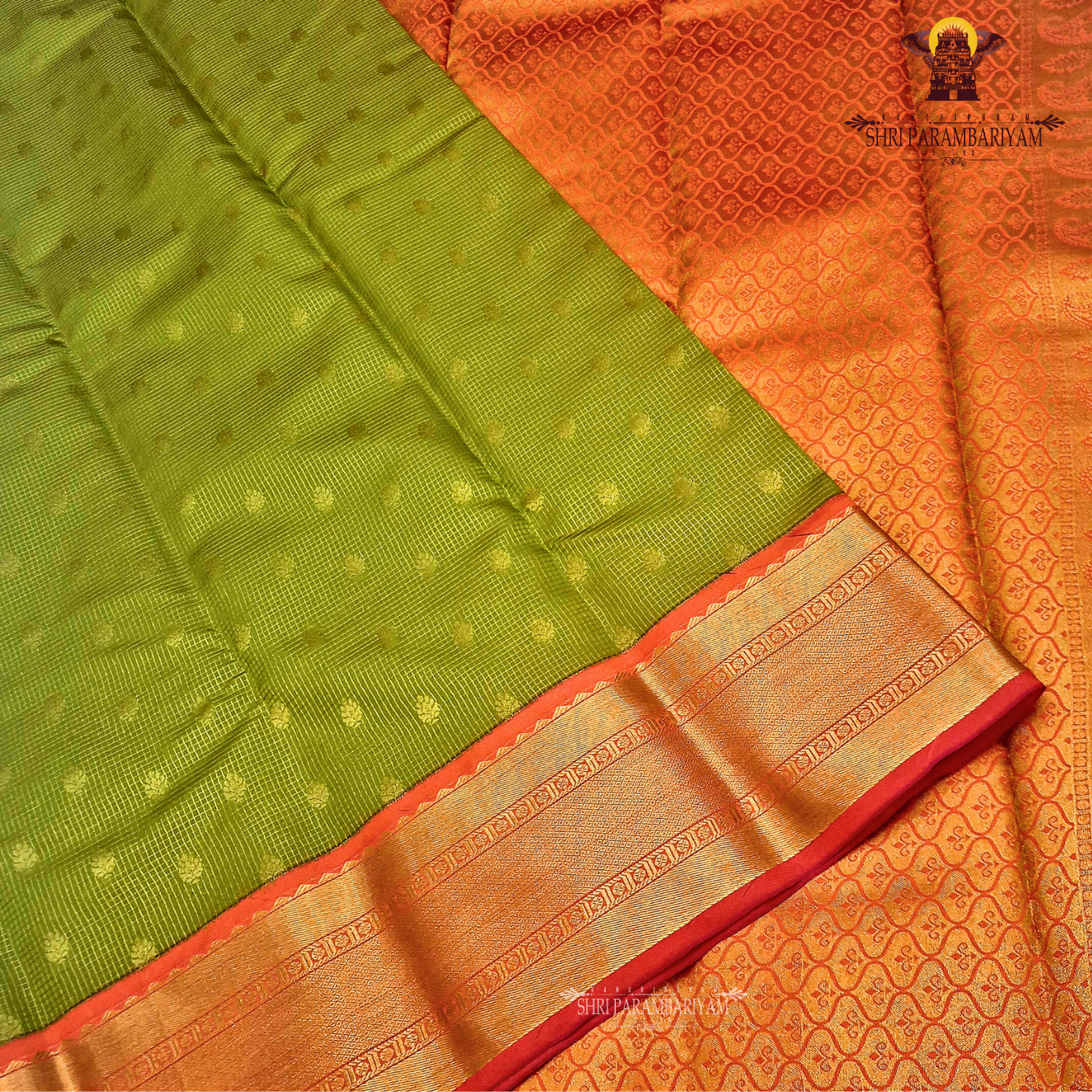 Olive Green Saree