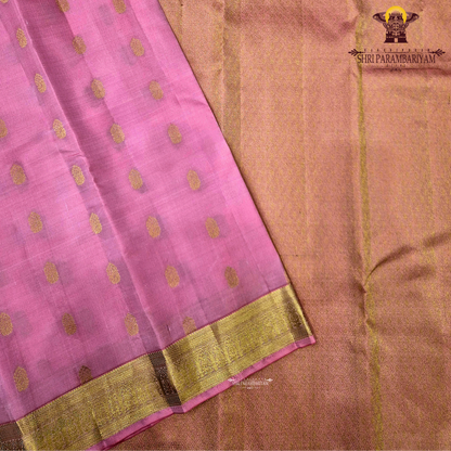 A Soft Pink with Gold Zari Saree