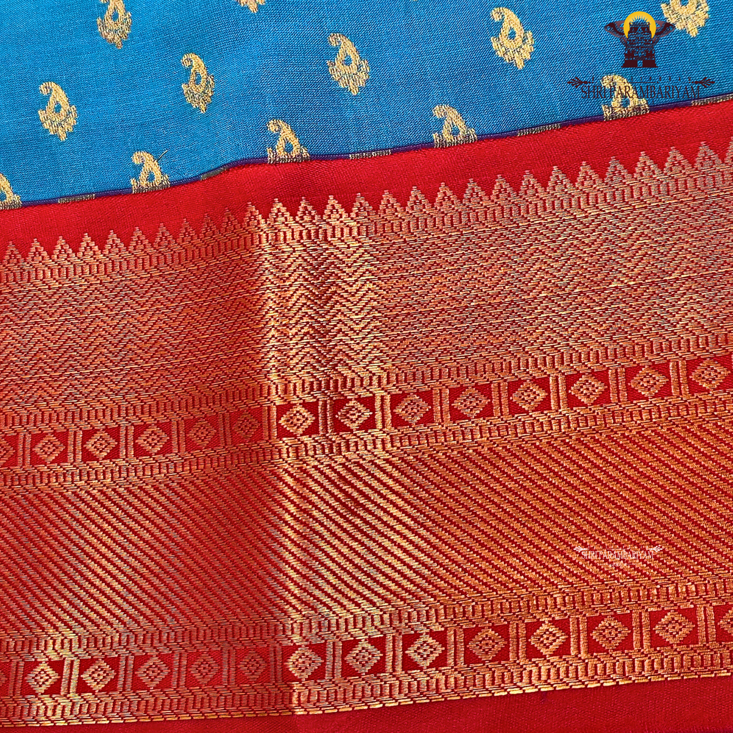 Elegant peacock blue / teal blue Color Saree