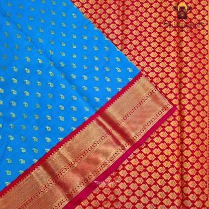 Elegant peacock blue / teal blue Color Saree