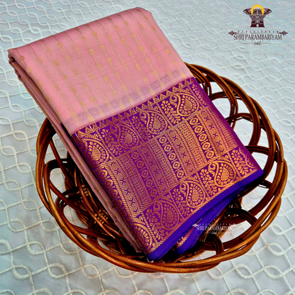 Soft pastel pink / dusty rose Saree