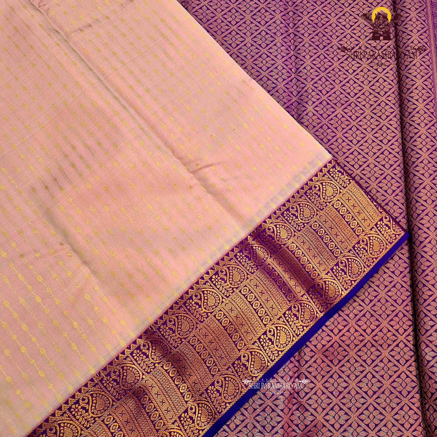 Soft pastel pink / dusty rose Saree