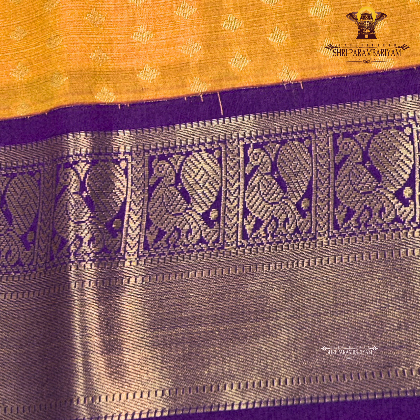 Bright mustard orange / marigold orange Saree