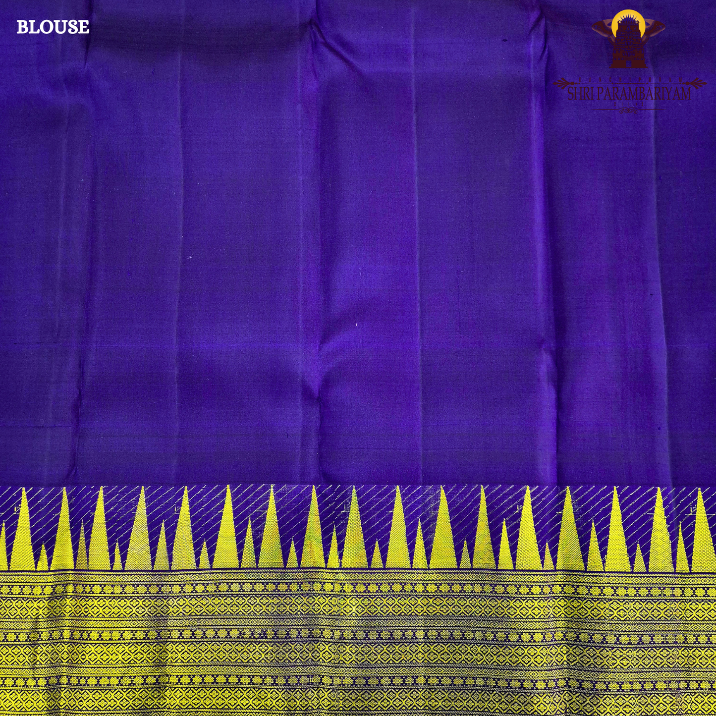 A royal Blue with rich Gold zari work Saree