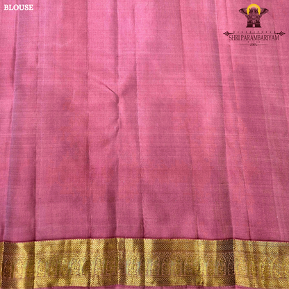 A Soft Pink with Gold Zari Saree