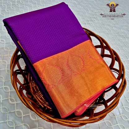 Deep royal purple / grape violet Saree