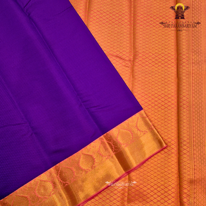 Deep royal purple / grape violet Saree
