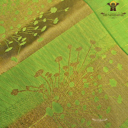 Bright Parrot Green / Lime Green Saree