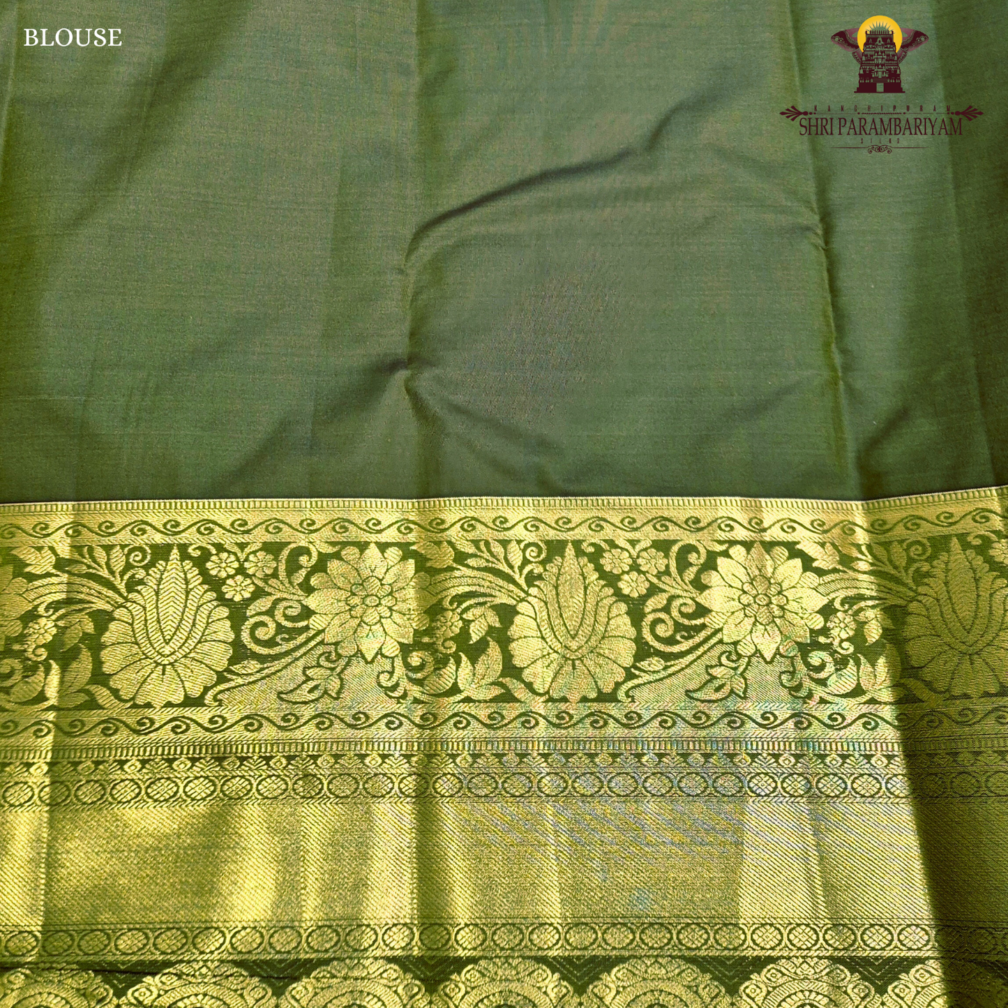 Deep Olive Green Saree