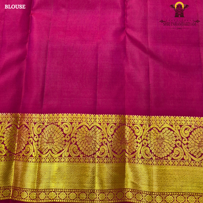 Royal violet (deep purple shade) with a rich antique gold zari border Saree