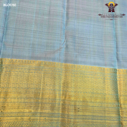 Rich Maroon body with a contrasting Aqua Blue Saree