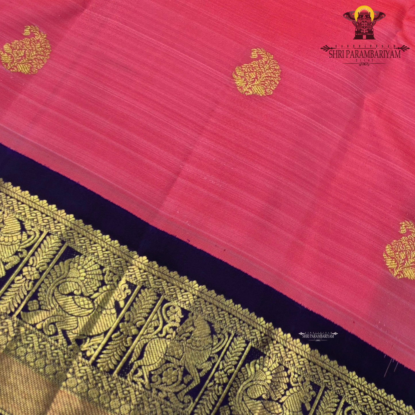 A charming rose pink body beautifully adorned with traditional Saree