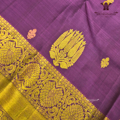 Royal Purple / Deep Violet with Rich Gold Zari Saree