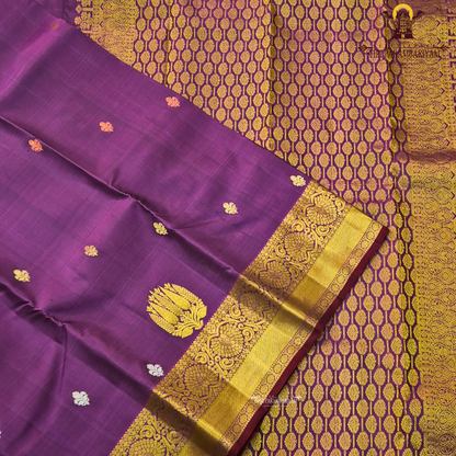 Royal Purple / Deep Violet with Rich Gold Zari Saree
