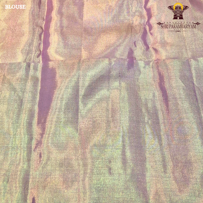 Pastel Pinkish Mauve with Mint Green and Soft Gold Accents Saree