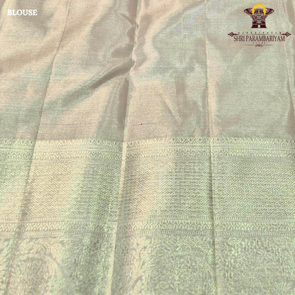 A sophisticated champagne gold shade that radiates a soft, luxurious sheen Saree
