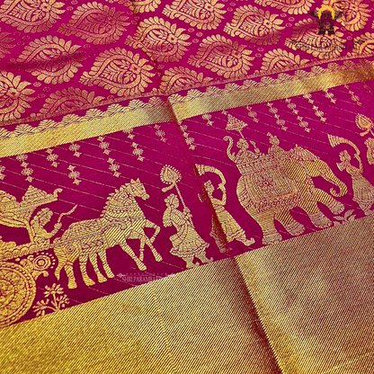 Bright parrot green Saree